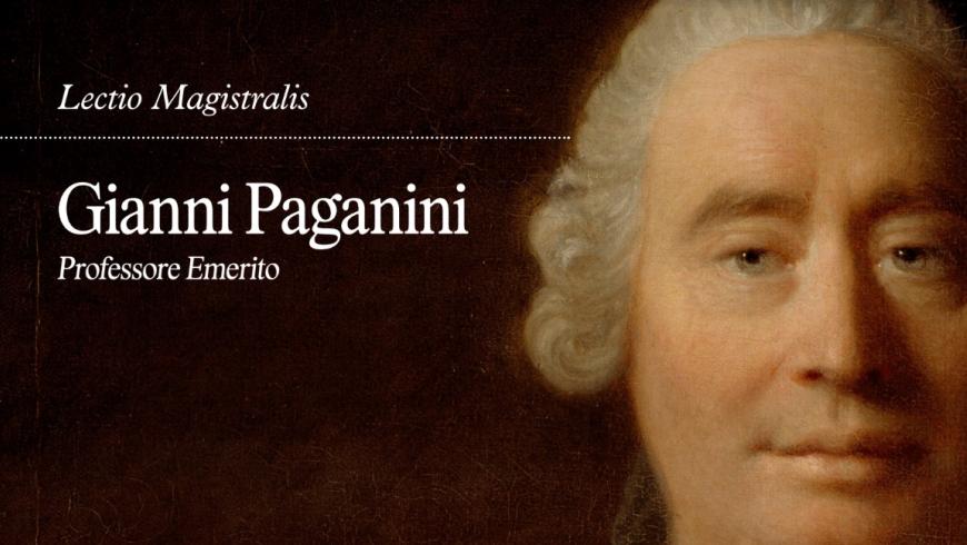 Lectio Magistralis Gianni Paganini